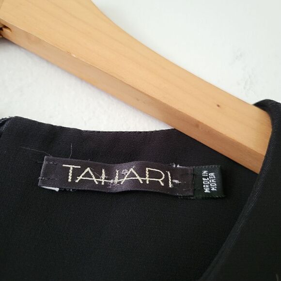 Tahari Sheath Dress Black 6 - Picture 6 of 11